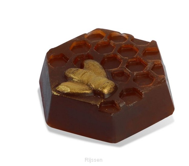 Zeshoekige honingraatzeep, 70 g, bruin