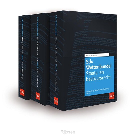 Sdu Wettenbundel 2022-2023 (set a drie delen)