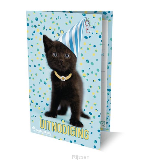 RACHEL HALE KAT UITNODIGING PK938 - SET VAN 6