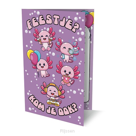 Uitnodigingen Axolotl 2 PK 951 / set van 6