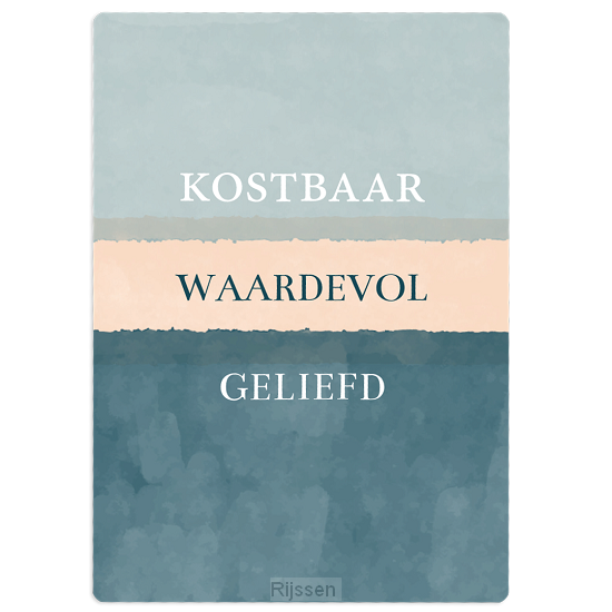 Cadeaubord kostbaar waardevol geliefd
