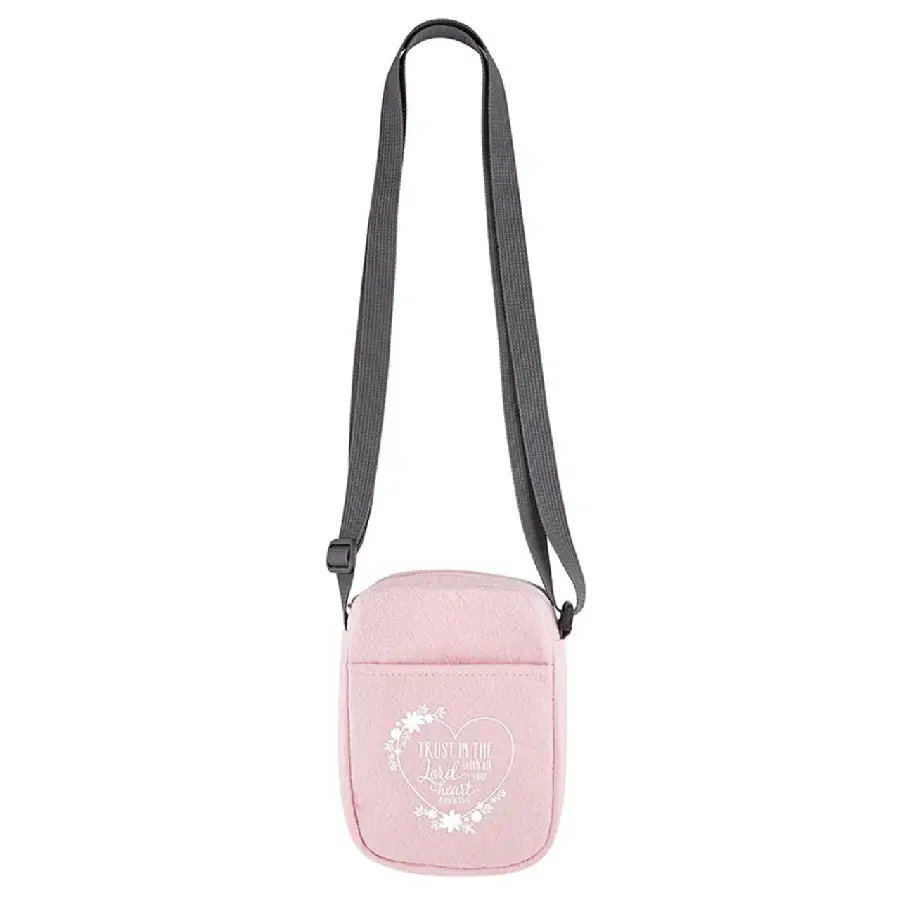 Felt shoulder bag Trust in the Lord