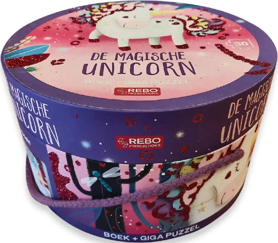 De magische unicorn - boek + giga puzzel