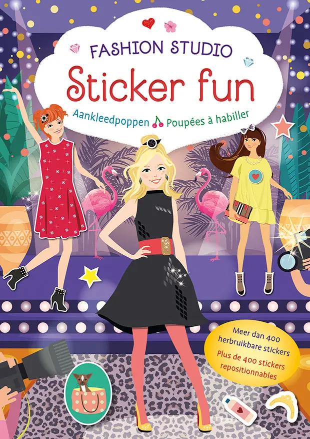 Fashion Studio Sticker Fun - Aankleedpoppen / Fashion Studio Sticker Fun - Poupées à habiller