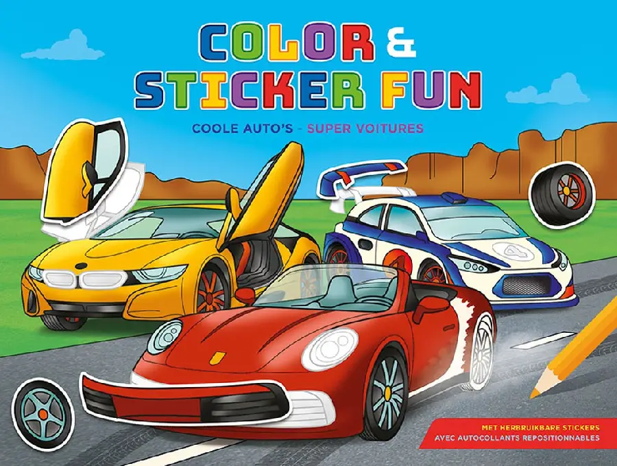 Color & Sticker Fun - Coole auto's / Color & Sticker Fun - Super voitures