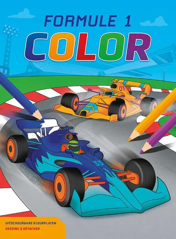 Formule 1 Color kleurblok / Formule 1 color - bloc de coloriage