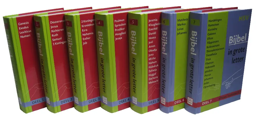 Grootletter Bijbel HSV  SET 7 dln.