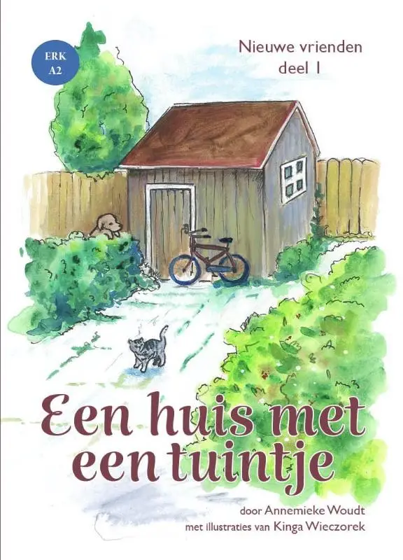 Een huis met een tuintje