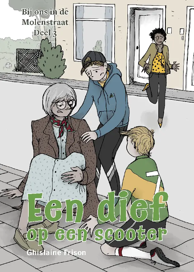 Een dief op een scooter
