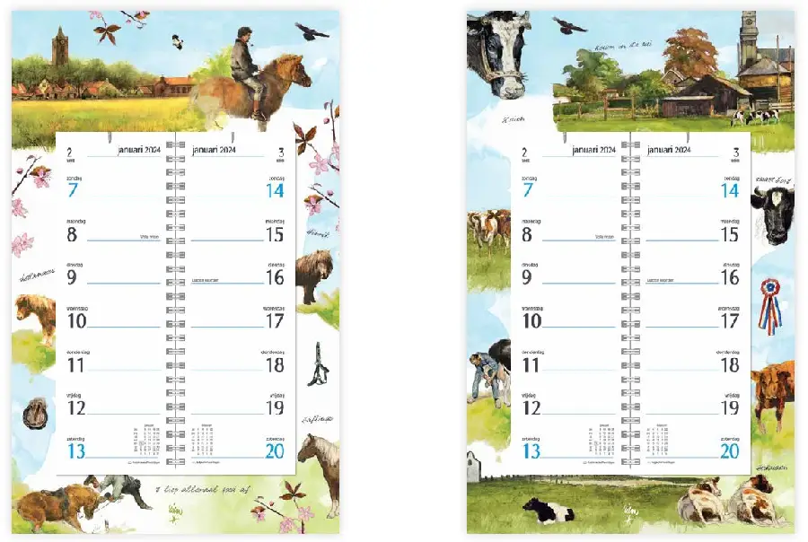 Weekomleg op schild Paarden/Koeien