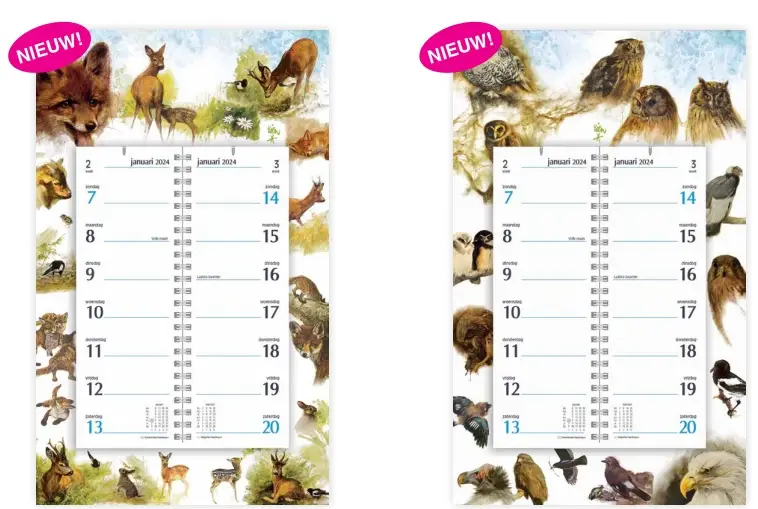 Weekomleg op schild Dieren/Vogels