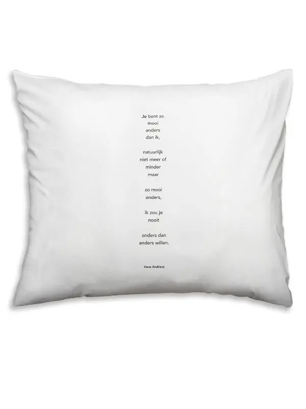 Kussensloop Plint 'Je bent zo' Hans Andreus