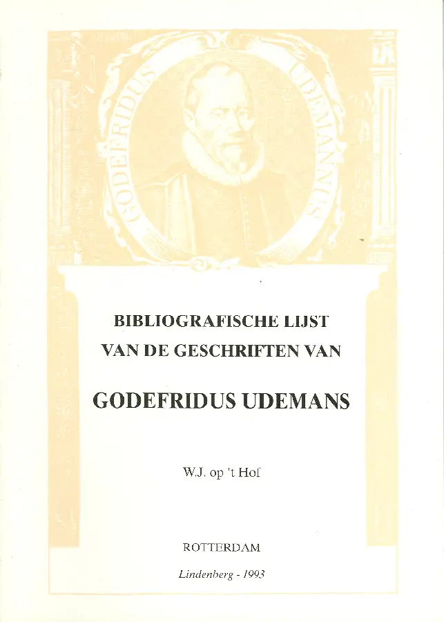 Bibliografische lyst geschriften udemans
