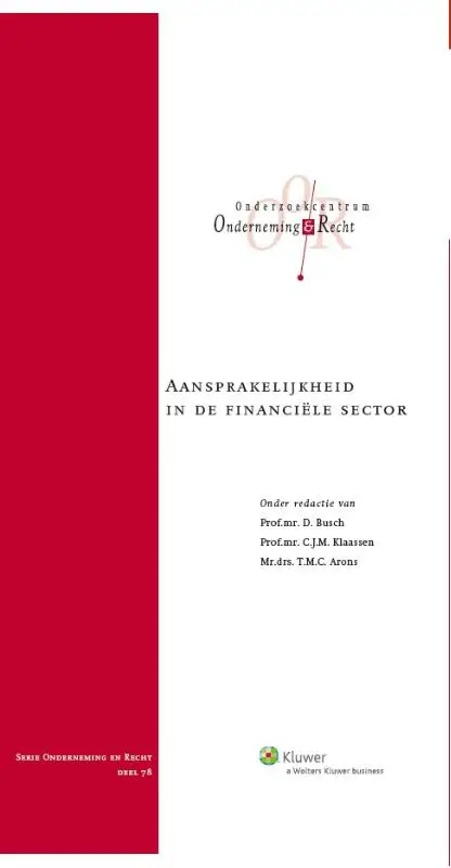 Aansprakelijkheid in de financiele sector