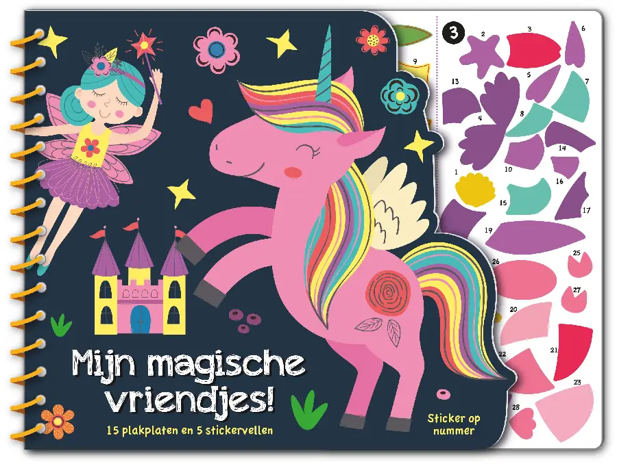 Stickeren op nummer - Magische vrienden