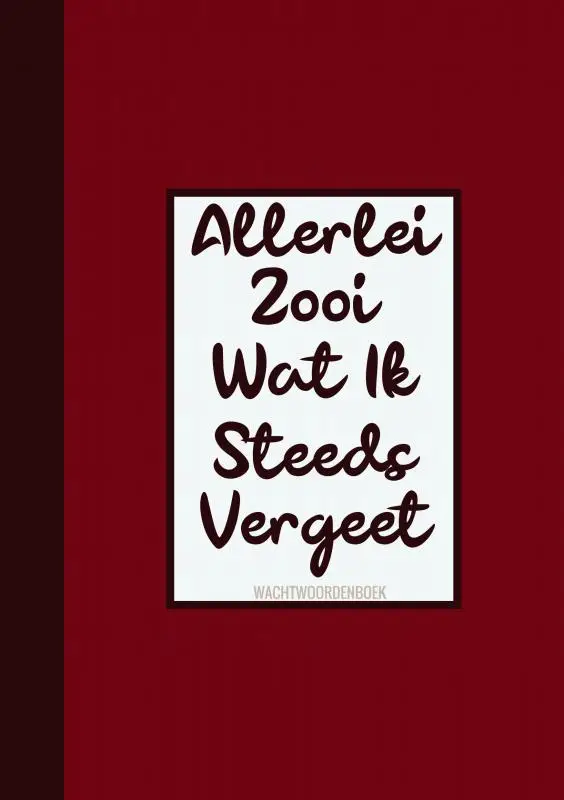 Boek Cadeau Man / Boekcadeau Collega - Wachtwoordenboekje - 'Allerlei Zooi Wat Ik Steeds Vergeet'