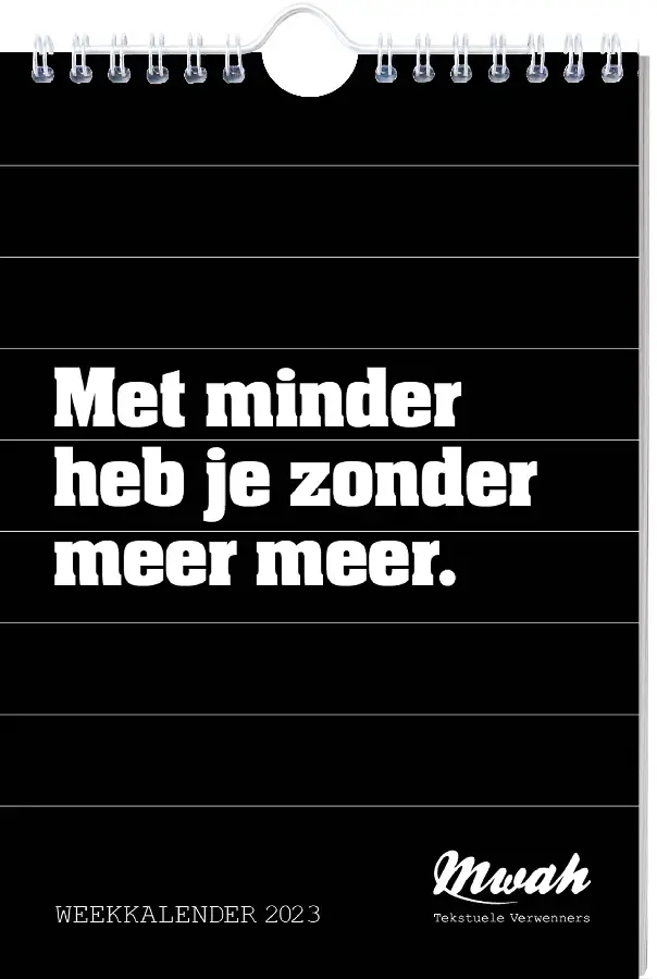 MWAH weekkalender / 2023