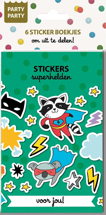 Party Party 6 Sticker boekjes - Superhelden