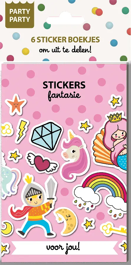 Party Party 6 Sticker boekjes - Fantasie