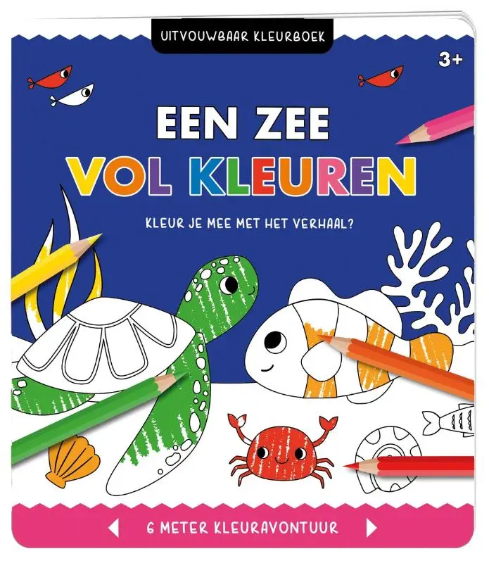Uitvouwbaar kleurboek - Een zee vol kleuren