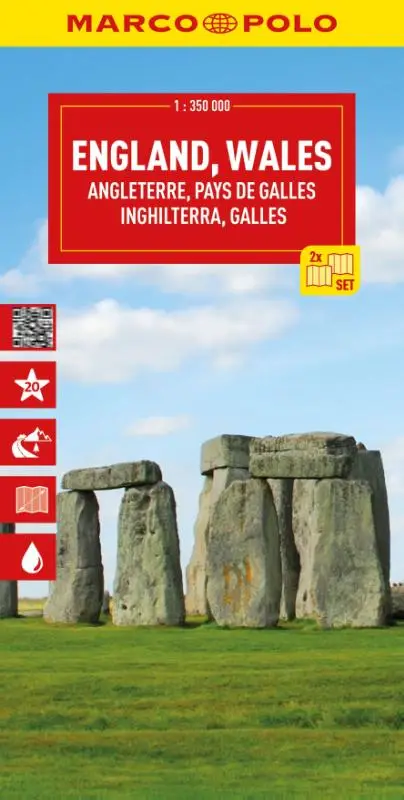Marco Polo Wegenkaart Engeland / Wales 2k-set