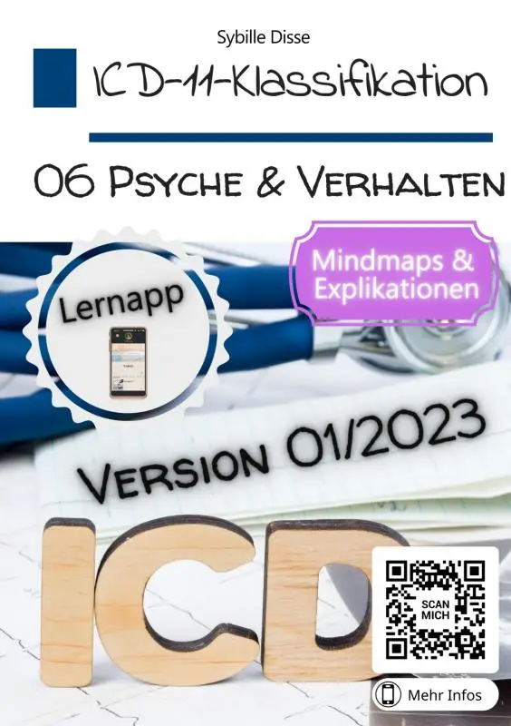 ICD-11-Klassifikation 06: Psychische Störungen, Verhaltensstörungen oder neuronale Entwicklungsstörungen Version 01/2023