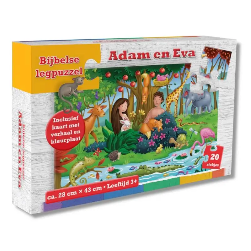 Puzzel Adam en Eva 24x43cm 20 st