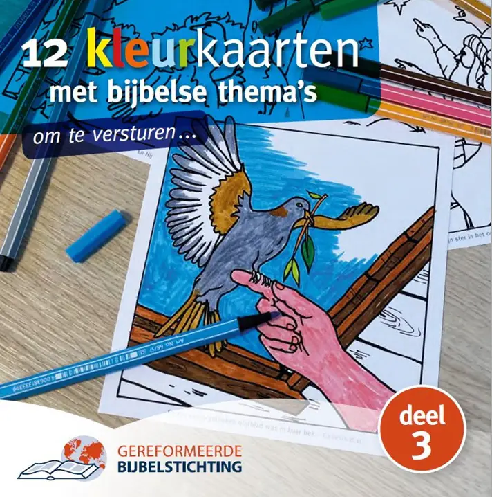 12 kleurkaarten dl3 met Bijbelse thema s
