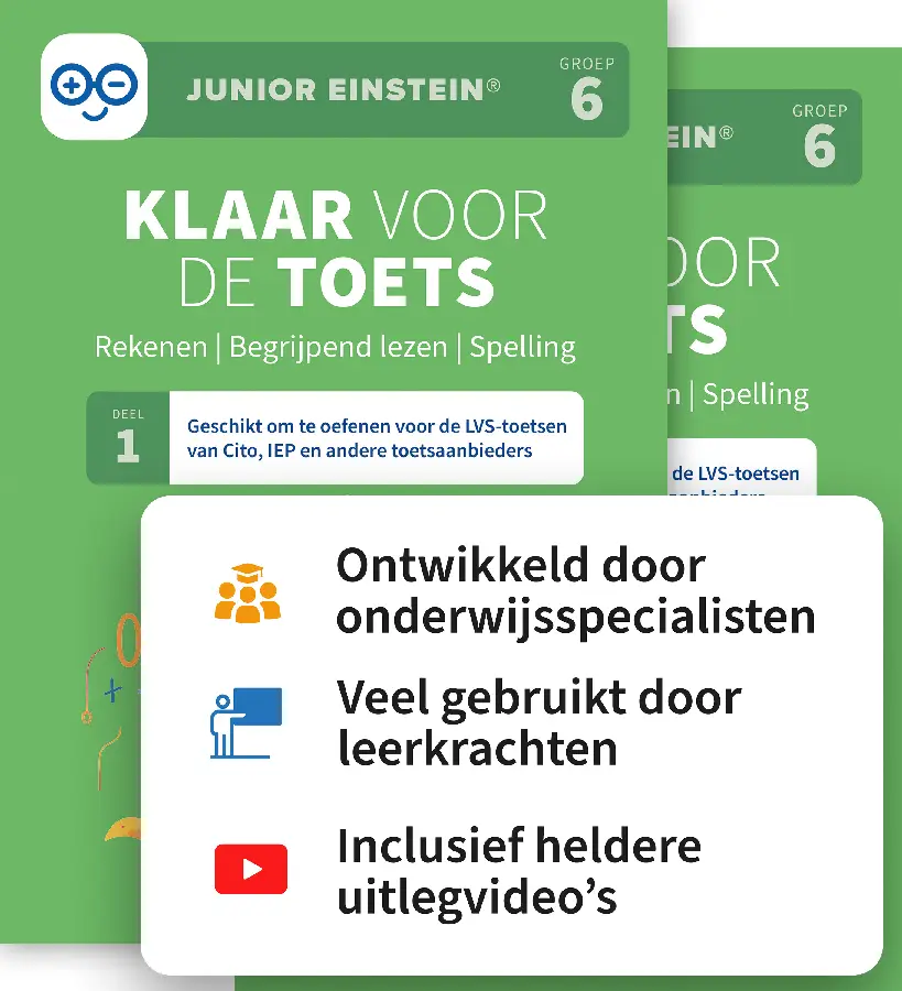 Klaar voor de toets | Rekenen | Begrijpend lezen | Spelling - Deel 1 en 2