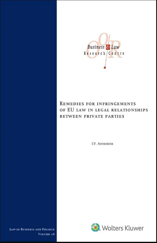 Remedies for infringements of EU Law legal relationships between private parties