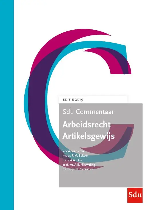 Sdu Commentaar Arbeidsrecht Artikelsgewijs Editie 2019