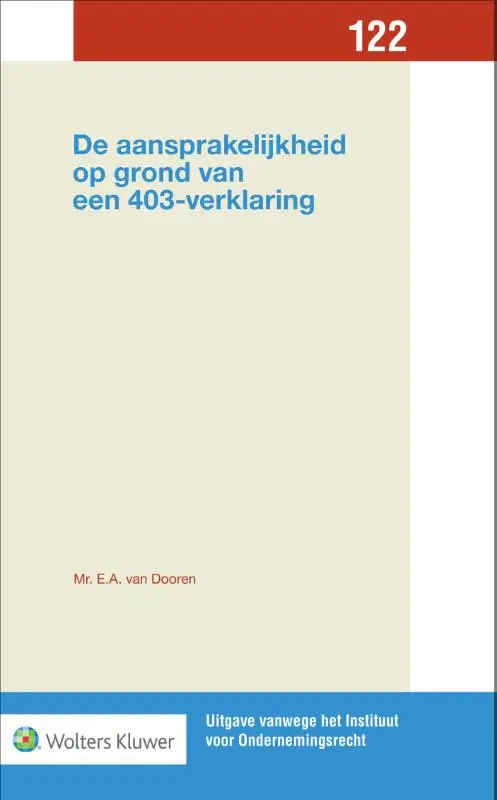 De aansprakelijkheid op grond van een 403-verklaring