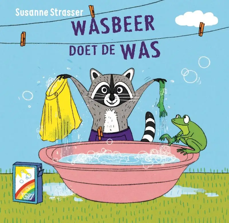 Wasbeer doet de was