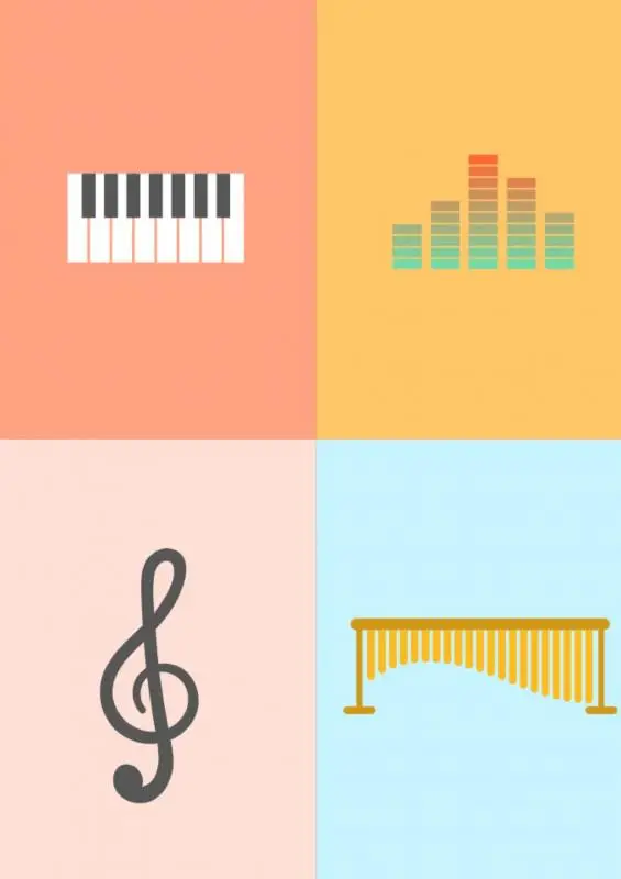 Notenbalken Leeg Notitieboek (A4) Zachte kaft- Colourful- Allets comfort