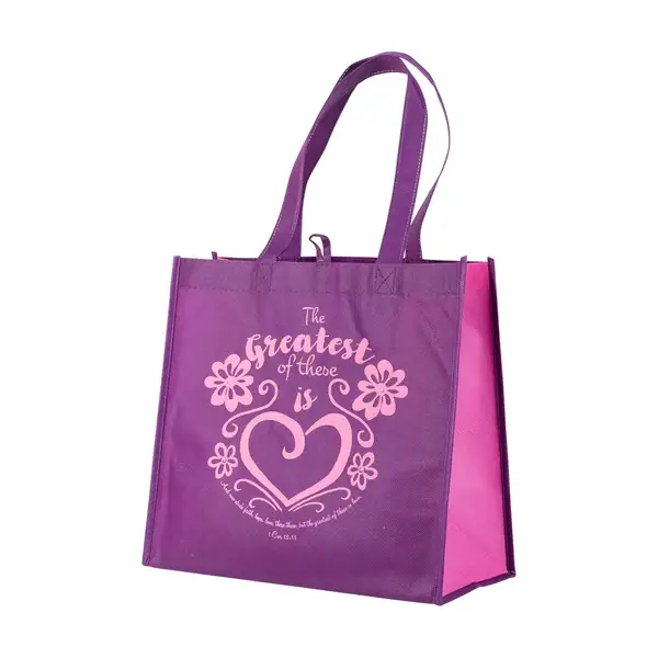 Eco Bag Purple Greatest of these