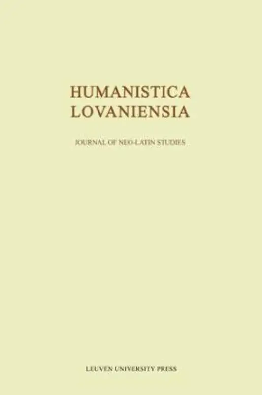 Humanistica Lovaniensia / Vol. LVIII - 2009