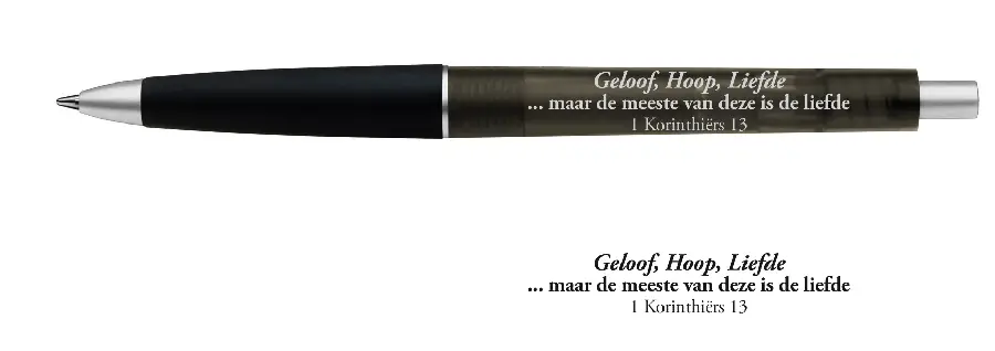 Pen Geloof Hoop Liefde Zwart