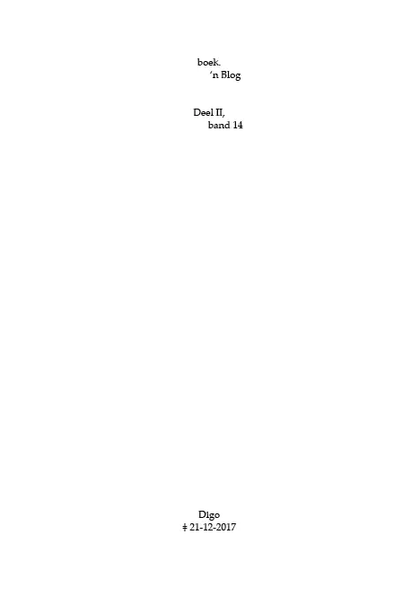boek.-'n Blog, deel II, band 14