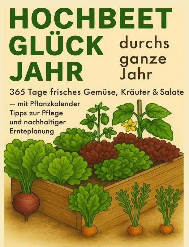 Hochbeet-Glück durchs ganze Jahr - 365 Tage frisches Gemüse, Kräuter & Salate - mit Pflanzkalender, Tipps zur Pflege und nachhaltiger Ernteplanung