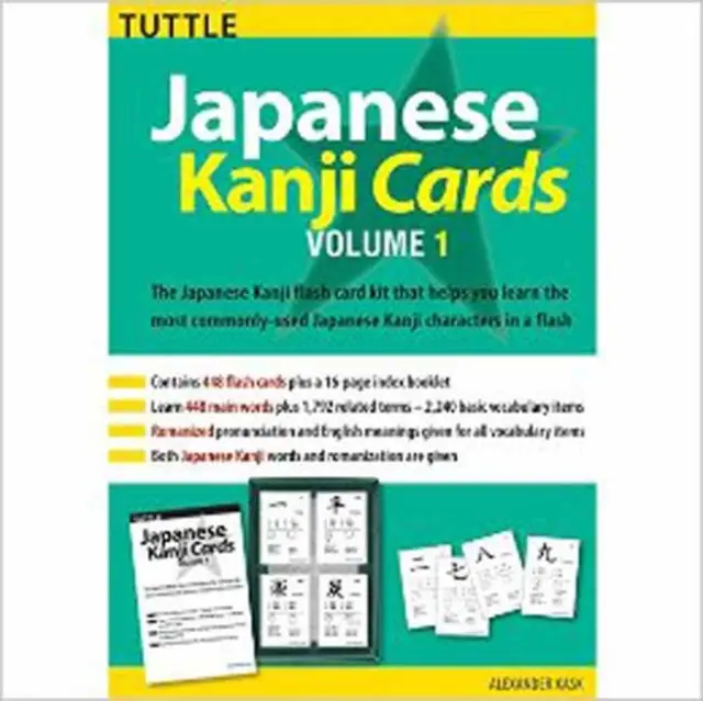 Japanese Kanji Cards Kit Volume 1: Learn 448 Japanese Characters Including Pronunciation, Sample Sentences & Related Compound Words