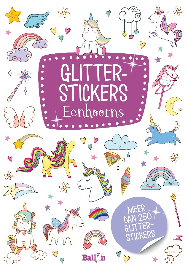 Glitterstickers Eenhoorns