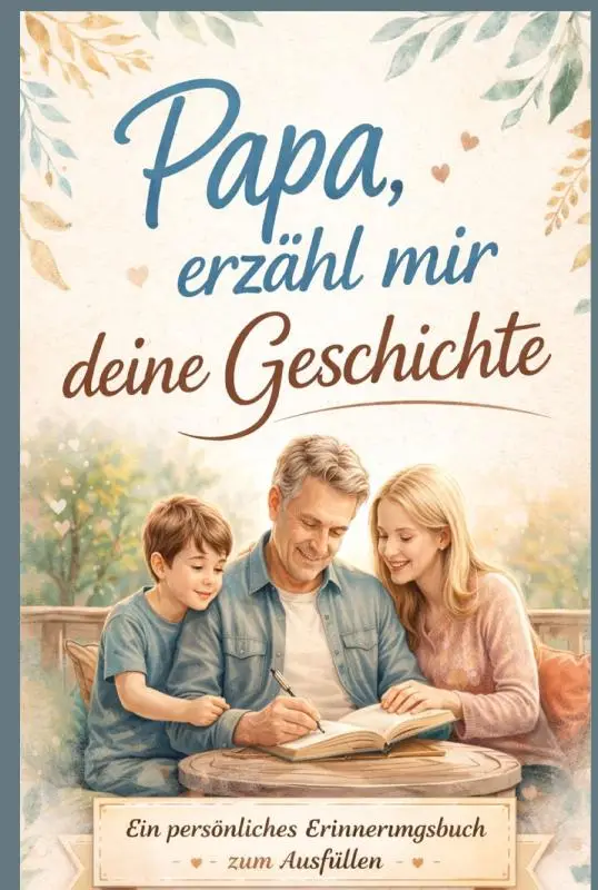 Papa, erzähl mir deine Geschichte - Persönliches Erinnerungsbuch für Väter zum Ausfüllen
