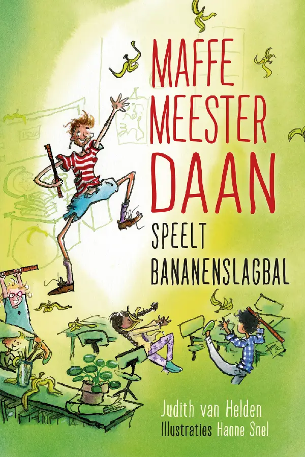 Maffe meester Daan (1) speelt bananensla