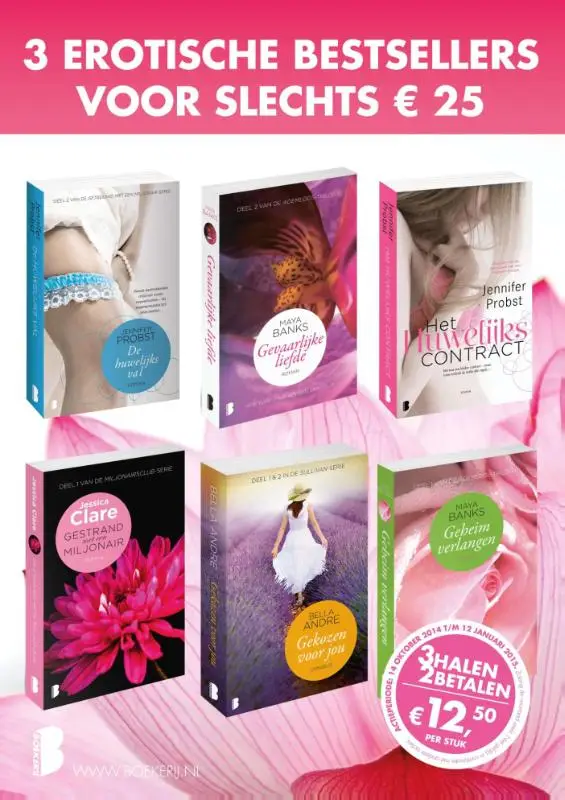 Zwoele 3 voor 2 actie 6 titels 3 exemplaren per titel