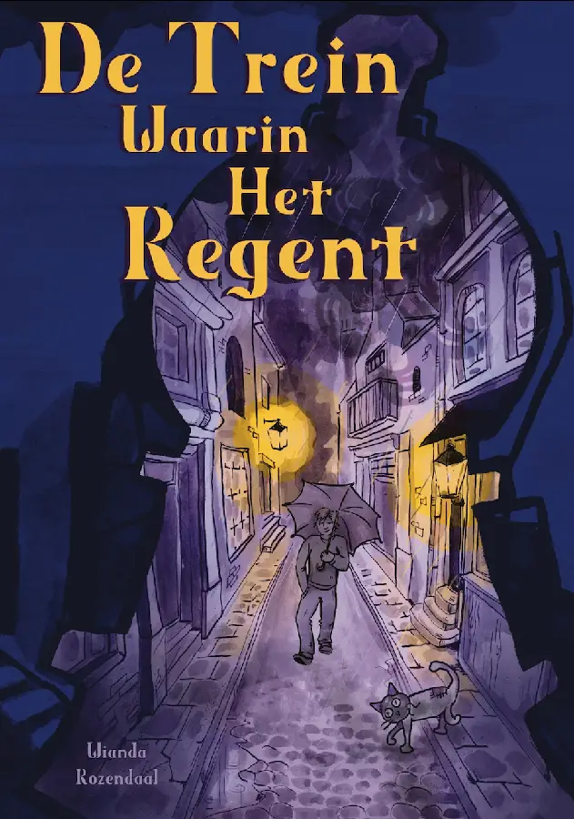 De trein waarin het regent