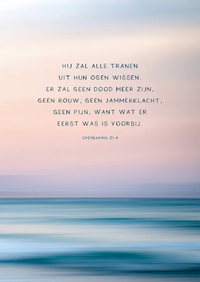 WK Hij zal alle tranen uit hun ogen wiss