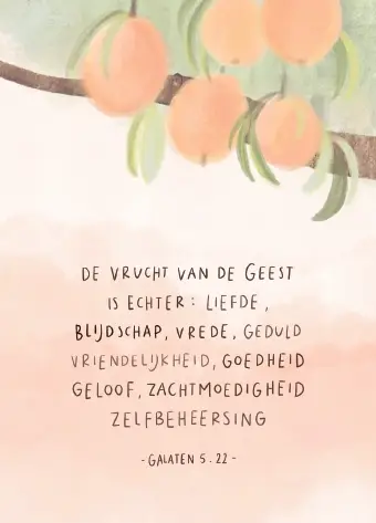 Kaartje A7 De vrucht van de Geest