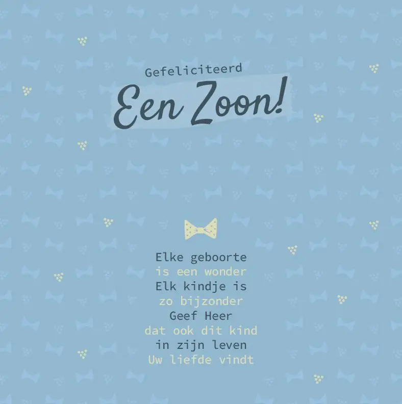 WK Gefeliciteerd een zoon