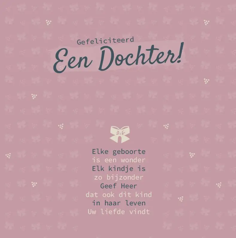 WK Gefeliciteerd een dochter