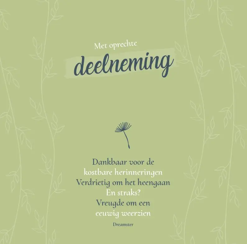 WK Met oprechte deelneming